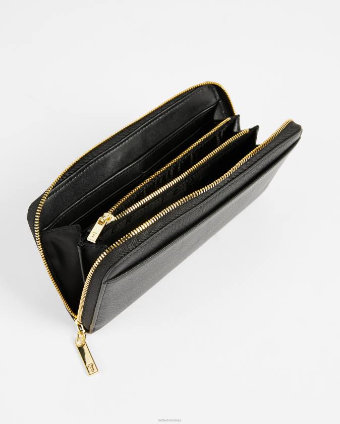 Piederumi Ted Baker mežģīņu liela maka melns sievietes 26TV1184