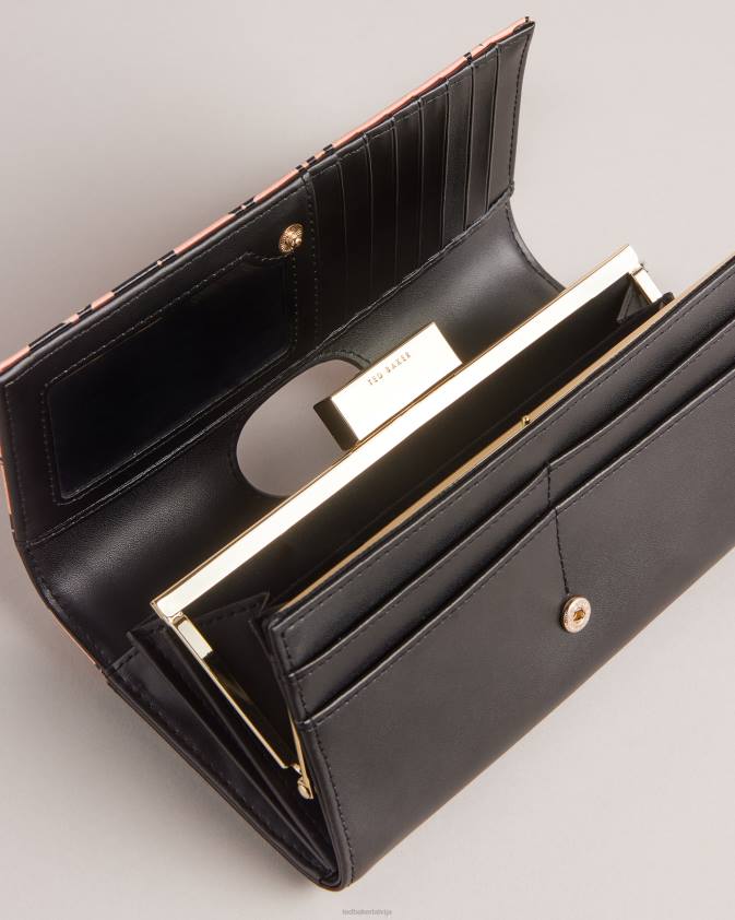 Piederumi Ted Baker ponida ar ziediem apdrukāta liela bobble somiņa melns sievietes 26TV942