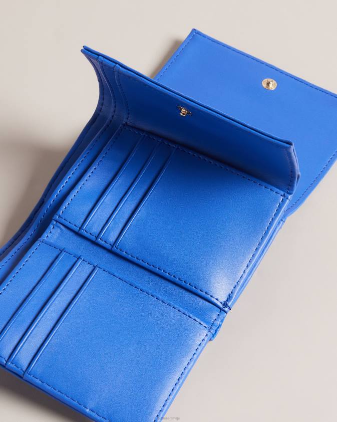 Piederumi Ted Baker rozza matētas ādas mazs kristāla maciņš spilgti zils sievietes 26TV1074