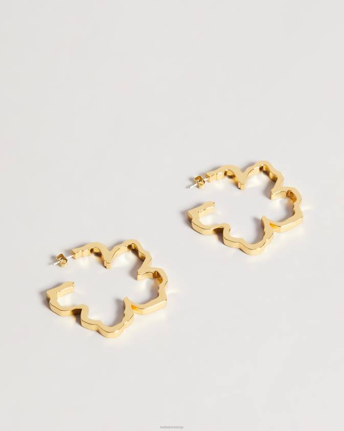 rotaslietas Ted Baker geanni magnolia lillifora stīpas auskars zelta krāsa sievietes 26TV1031