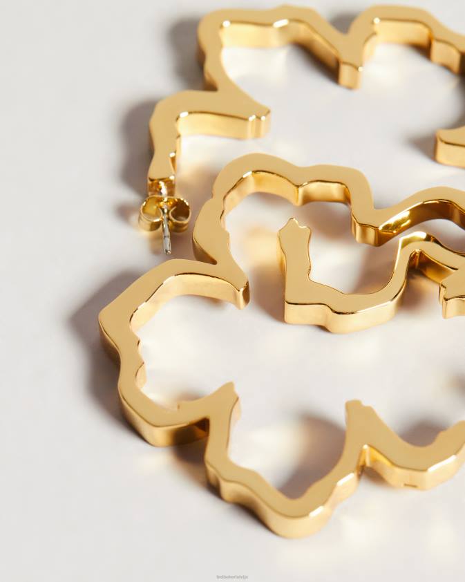 rotaslietas Ted Baker geanni magnolia lillifora stīpas auskars zelta krāsa sievietes 26TV1031