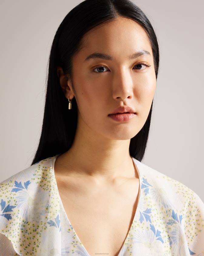 rotaslietas Ted Baker gwennie tbj2977 dārgakmens bāra huggie auskars pl-rozā sievietes 26TV1047