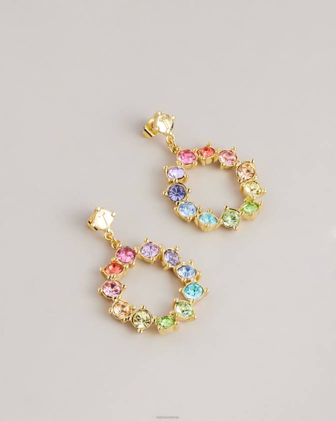 rotaslietas Ted Baker kraukšķīgi kristāla stīpas auskari daudzkrāsains sievietes 26TV1150