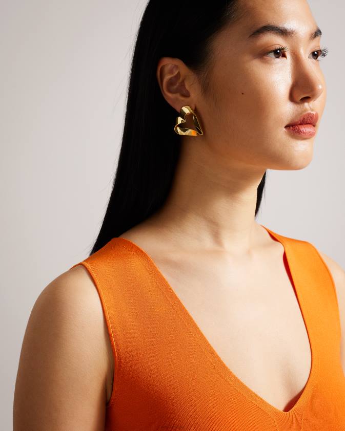 rotaslietas Ted Baker monnroe infinity sirds auskari zelta krāsa sievietes 26TV1114