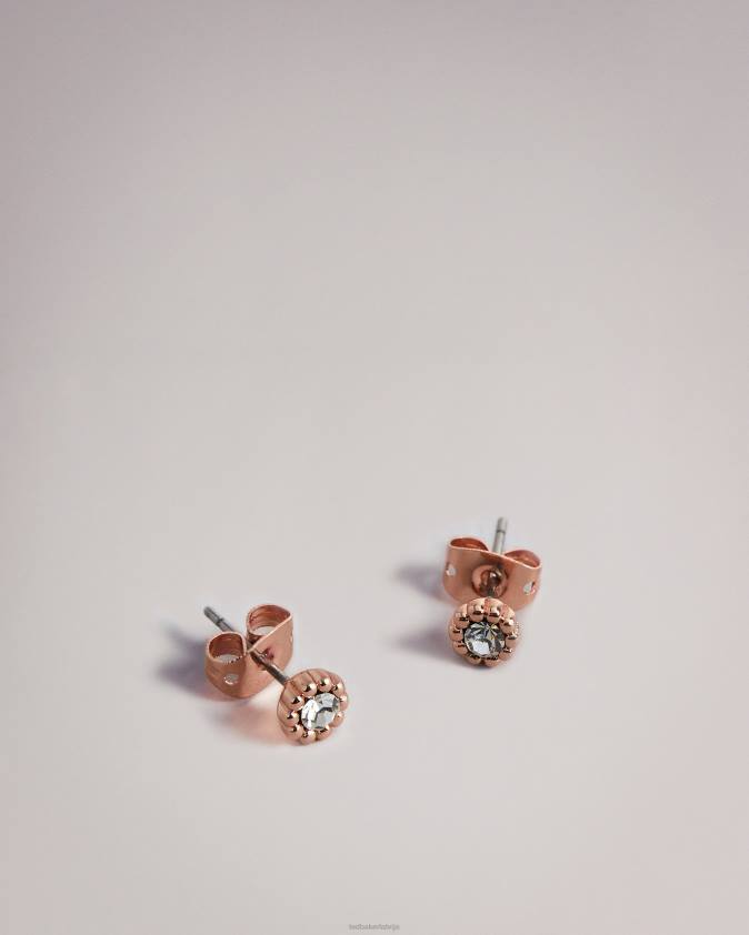 rotaslietas Ted Baker perella kristāla nano auskars rozā zelta krāsa sievietes 26TV1135