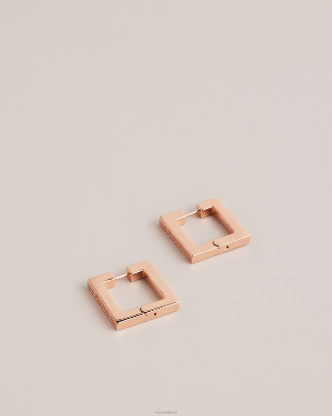 rotaslietas Ted Baker saadiey lieli kvadrātveida viras auskari rozā zelta krāsa sievietes 26TV1077