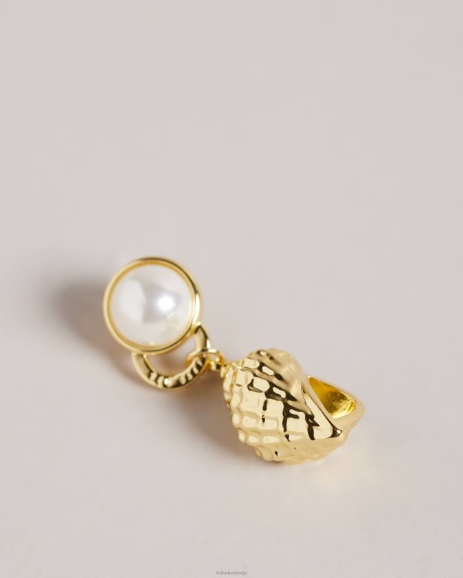 rotaslietas Ted Baker zoles spirālveida apvalka nolaižamie auskari zelta krāsa sievietes 26TV1126