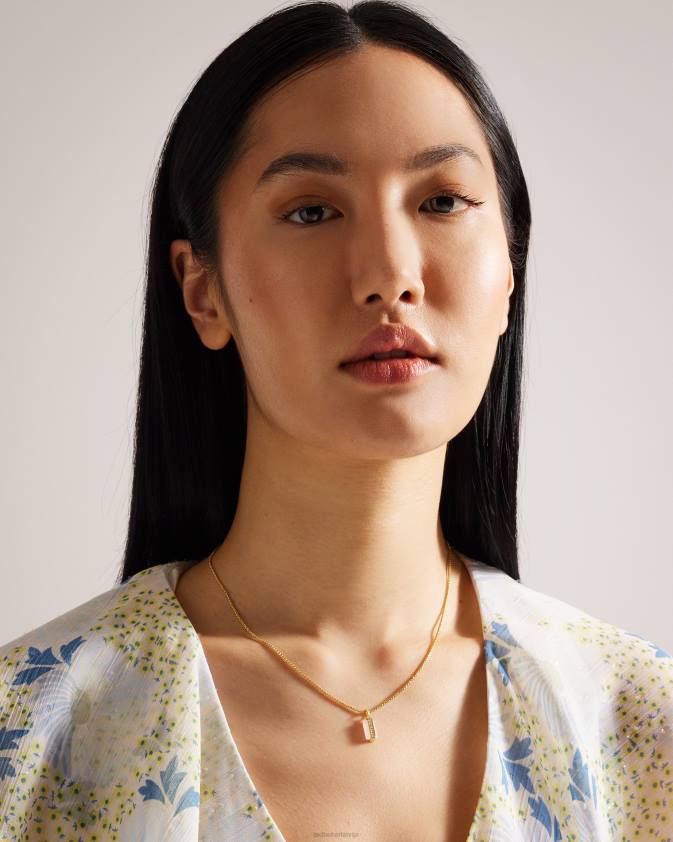 rotaslietas Ted Baker Gianni dārgakmens stieņa kulons pl-rozā sievietes 26TV1019