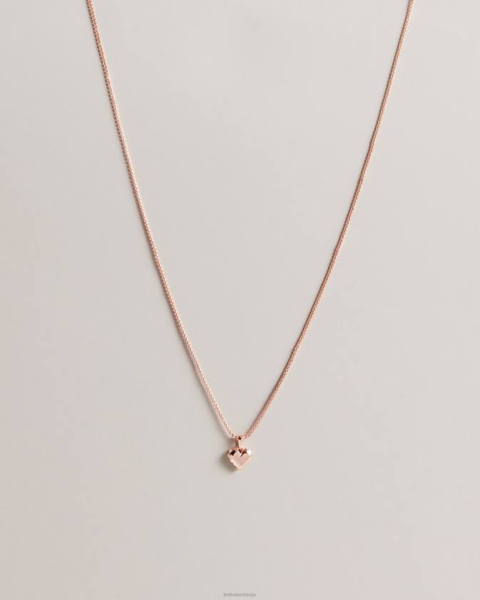 rotaslietas Ted Baker Sarroha sparkle sirds kulonu kaklarota rozā zelta krāsa sievietes 26TV1040