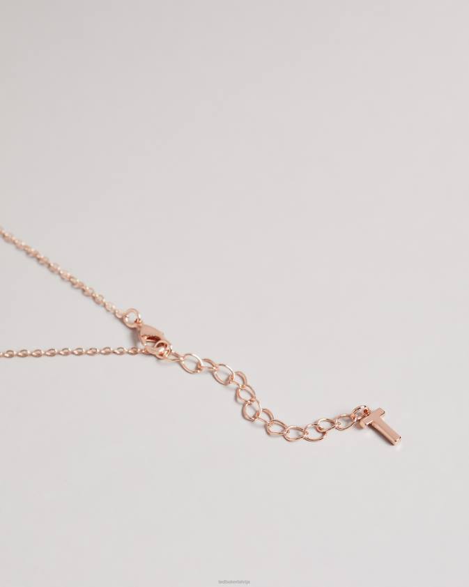 rotaslietas Ted Baker bellema kameņu kulonu kaklarota rozā zelta krāsa sievietes 26TV1027