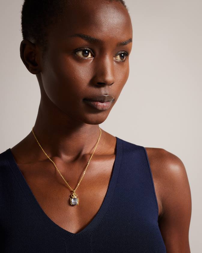 rotaslietas Ted Baker luban love bug kulonu kaklarota zelta krāsa sievietes 26TV1072