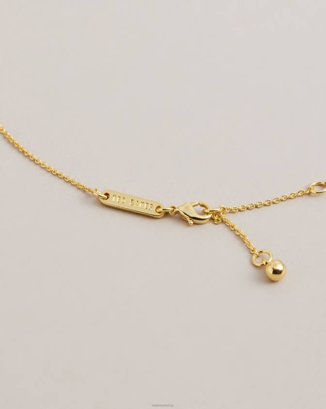 rotaslietas Ted Baker sorayaa kristāla gliemežvāku kulonu kaklarota zelta krāsa sievietes 26TV1106