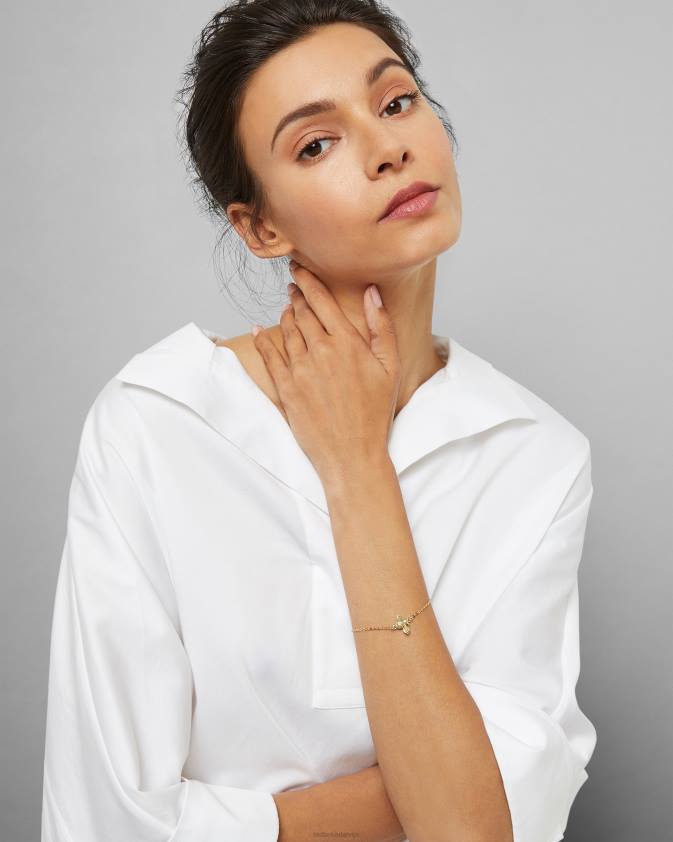 rotaslietas Ted Baker beediņa kameņu rokassprādze zelta krāsa sievietes 26TV981