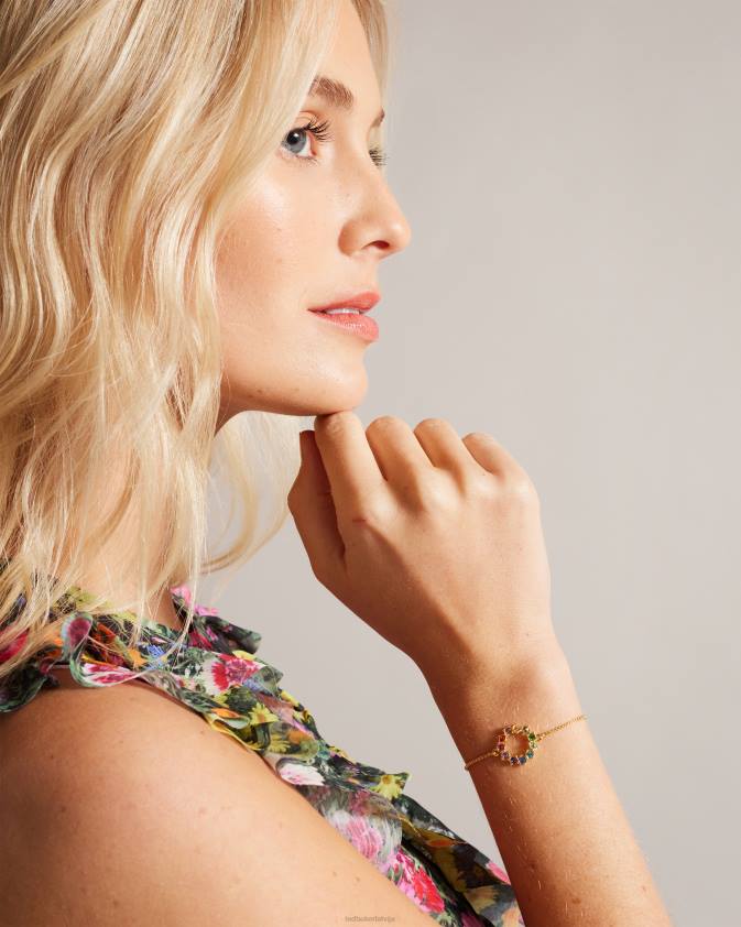 rotaslietas Ted Baker cresta kristāla stīpas rokassprādze daudzkrāsains sievietes 26TV1109