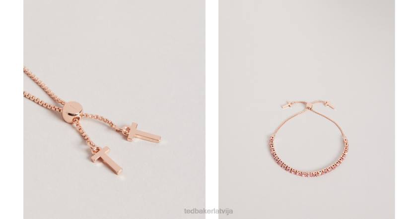 rotaslietas Ted Baker melrah ikonas kristāla slīdņa rokassprādze rozā sievietes 26TV1160