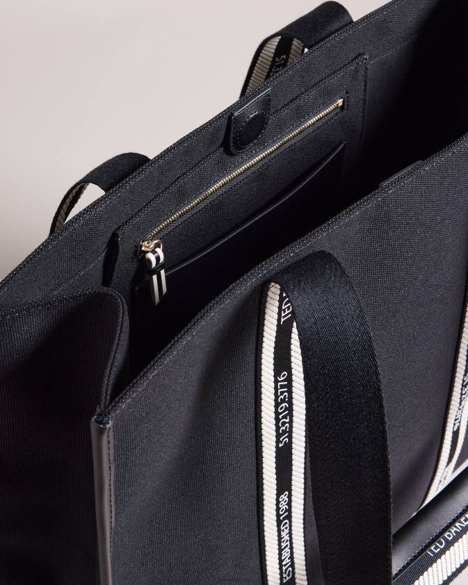 somas Ted Baker Georjey zīmola siksnas audekla tote melns sievietes 26TV726