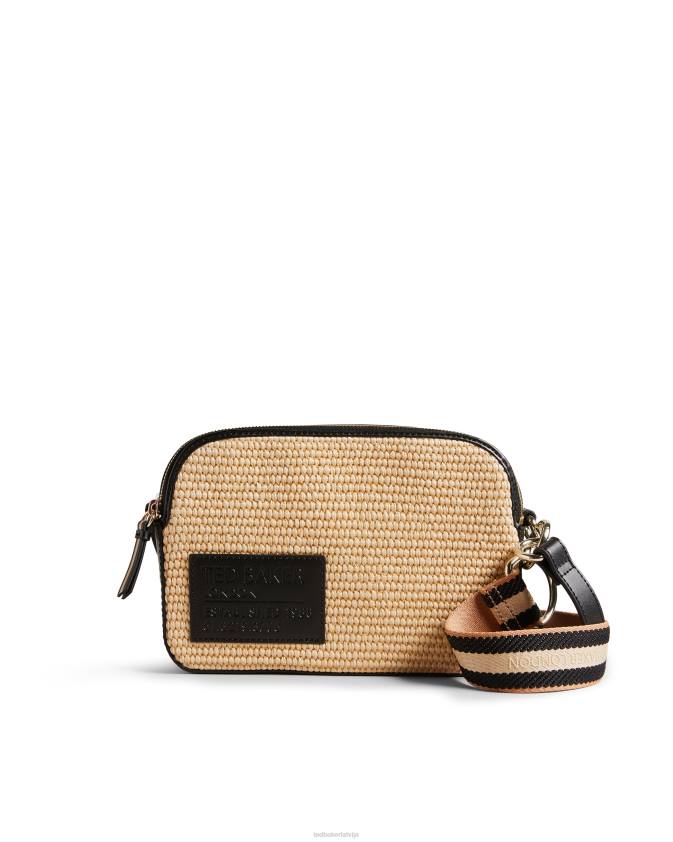 somas Ted Baker stello firmas webbing raffia camera cross body bag dabisks sievietes 26TV723