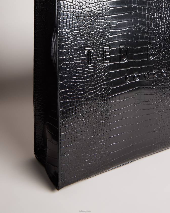 somas Ted Baker croccon kroka detaļa, liela ikona melns sievietes 26TV760