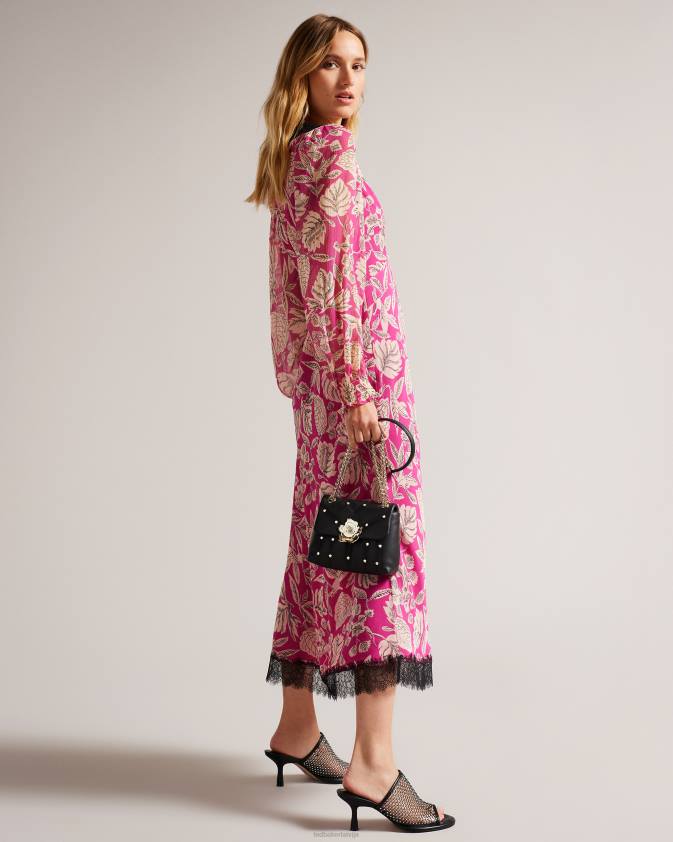 somas Ted Baker ayalisa stepēta ādas soma ar radzēm melns sievietes 26TV712