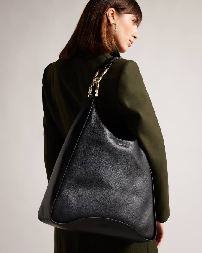 somas Ted Baker chelsia ķēdes detaļa klaiņojoša soma melns sievietes 26TV668