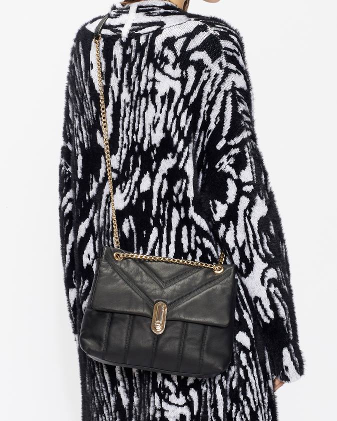 somas Ted Baker ayahlin puffer stepētas ādas crossbody soma melns sievietes 26TV699