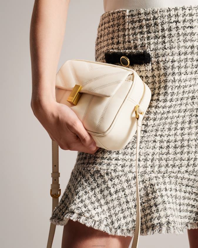 somas Ted Baker ayalily ādas puffer crossbody soma ziloņkauls sievietes 26TV728