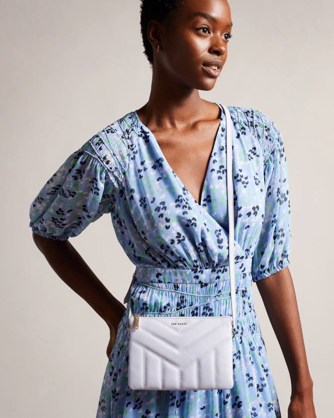 somas Ted Baker ayasini stepēta puffer crossbody soma gaiši zils sievietes 26TV797