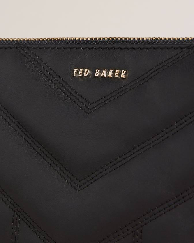 somas Ted Baker ayasini stepēta puffer crossbody soma melns sievietes 26TV789