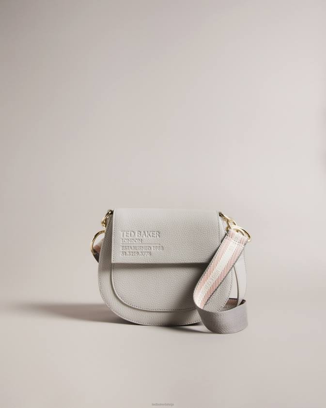 somas Ted Baker daliai firmas webbing satchel crossbody bag gaiši pelēks sievietes 26TV705