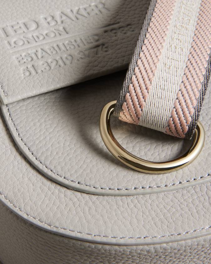 somas Ted Baker daliai firmas webbing satchel crossbody bag gaiši pelēks sievietes 26TV705