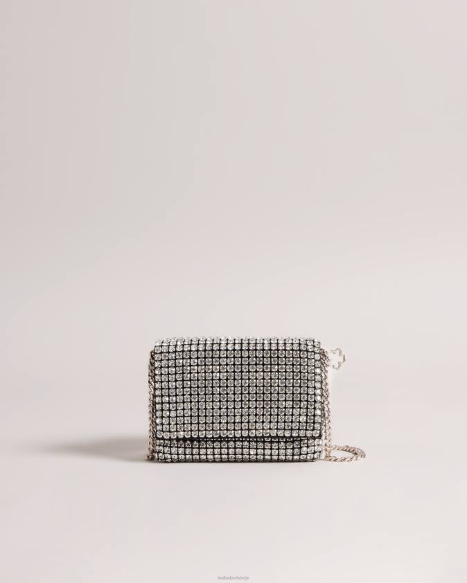 somas Ted Baker gliteri kristāla crossbody soma Sudrabs sievietes 26TV813