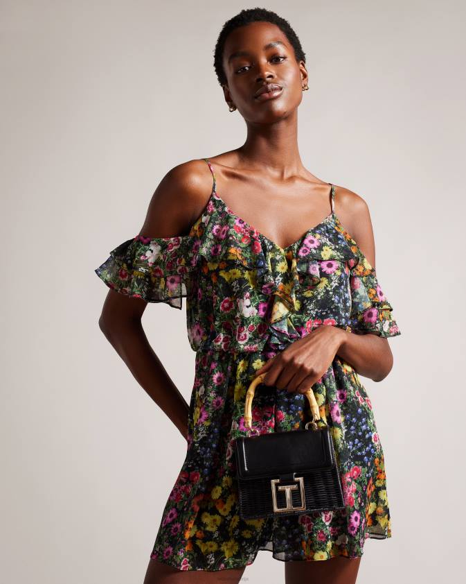 somas Ted Baker jaylisa augšējais rokturis grozs cross body bag melns sievietes 26TV743