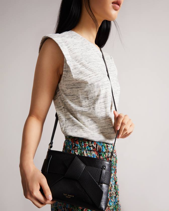 somas Ted Baker jimsina pu bow crossbody soma melns sievietes 26TV810