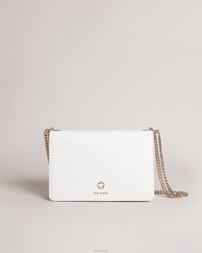 somas Ted Baker jorjey flower eyelet cross body bag ziloņkauls sievietes 26TV736