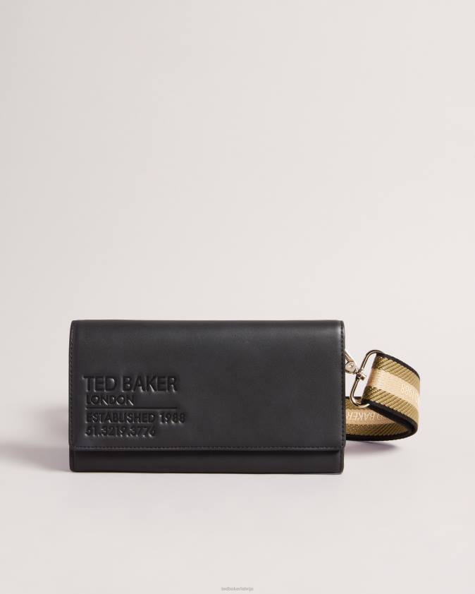 somas Ted Baker kamelya webbing detail crossbody soma melns sievietes 26TV1147