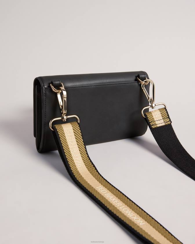somas Ted Baker kamelya webbing detail crossbody soma melns sievietes 26TV1147