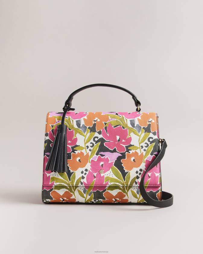 somas Ted Baker maniya magnolia print crossbody soma rozā sievietes 26TV737