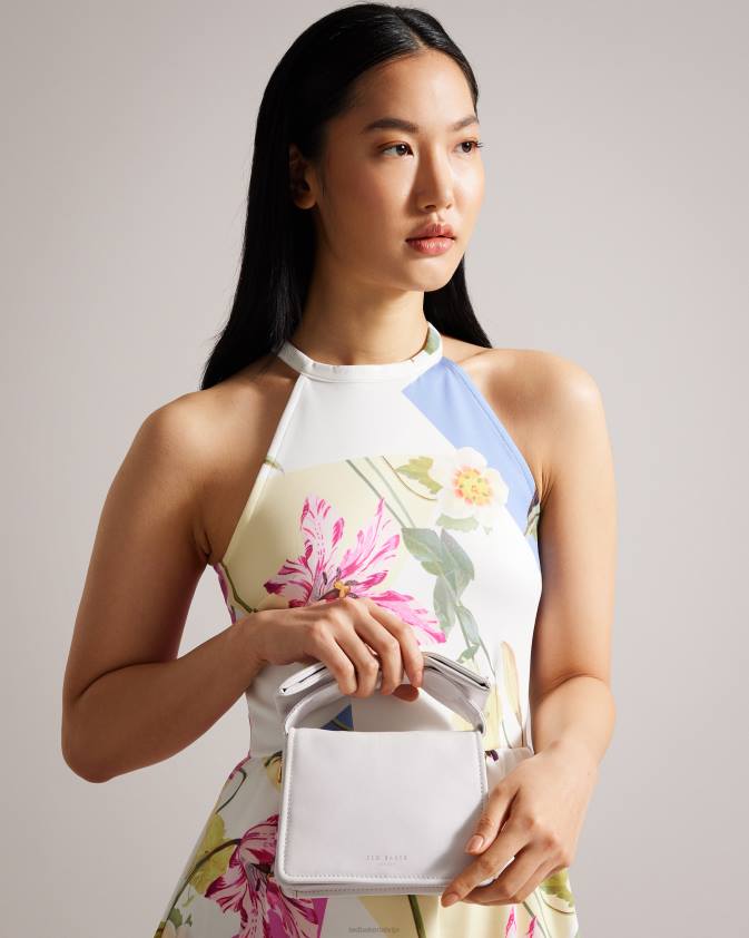 somas Ted Baker niasina bow detail mini cross body bag balts sievietes 26TV731