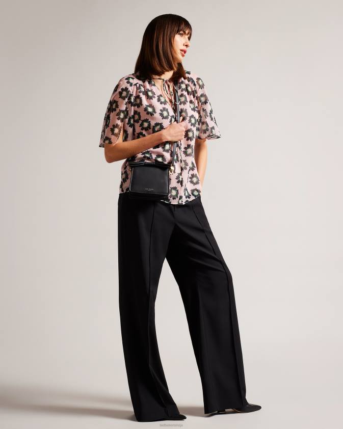 somas Ted Baker niasina bow detail mini cross body bag melns sievietes 26TV745