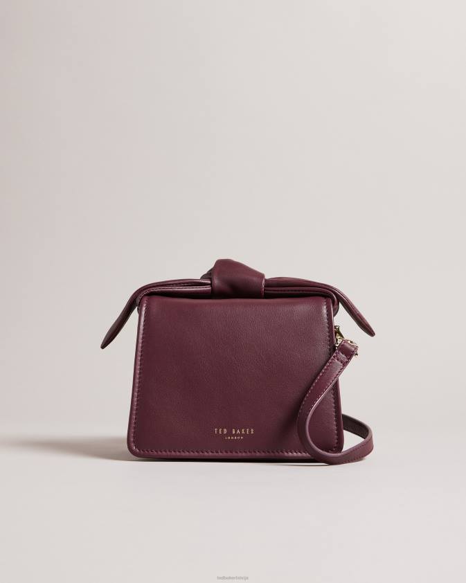 somas Ted Baker niyah soft knot bow mini cross body bag dziļi violets sievietes 26TV678