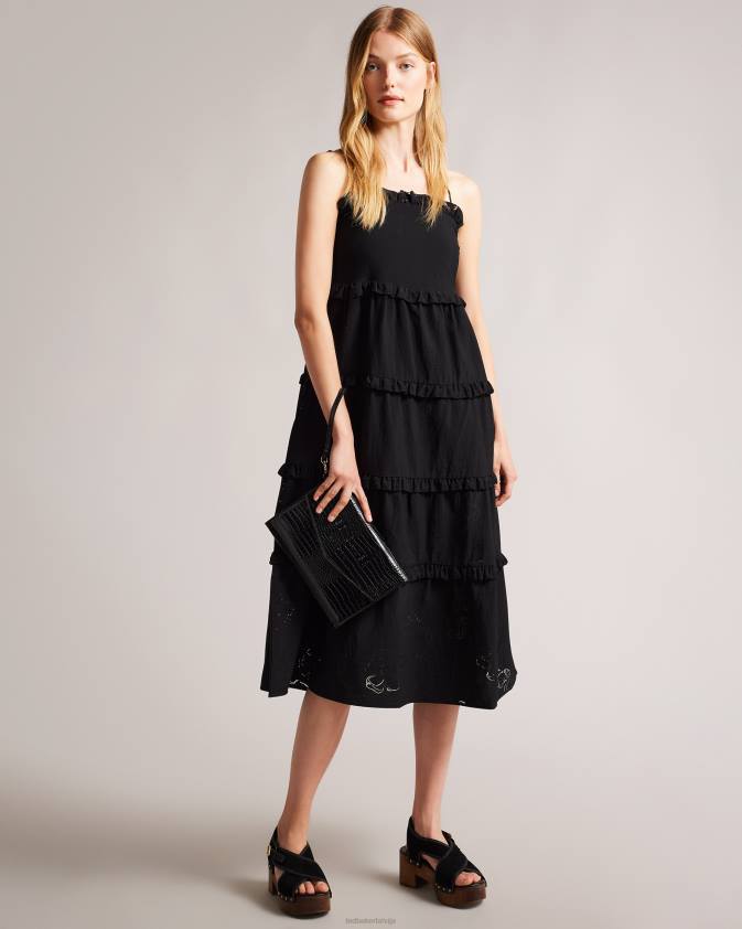 somas Ted Baker crocey Croc detaļām iespiests aploksnes maisiņš melns sievietes 26TV771