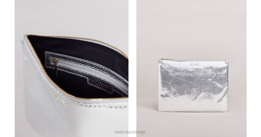somas Ted Baker snaksi čūskas detaļa liels maisiņš Sudrabs sievietes 26TV838