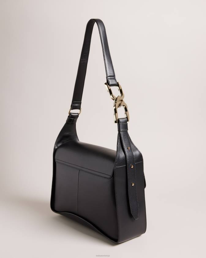 somas Ted Baker cheriah ķēdes detaļas plecu soma melns sievietes 26TV671