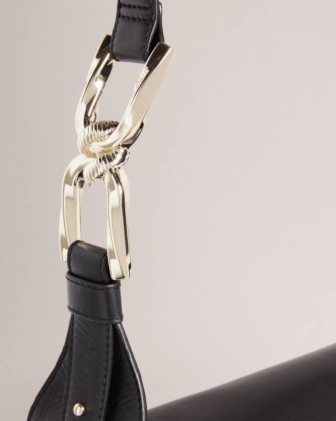 somas Ted Baker cheriah ķēdes detaļas plecu soma melns sievietes 26TV671