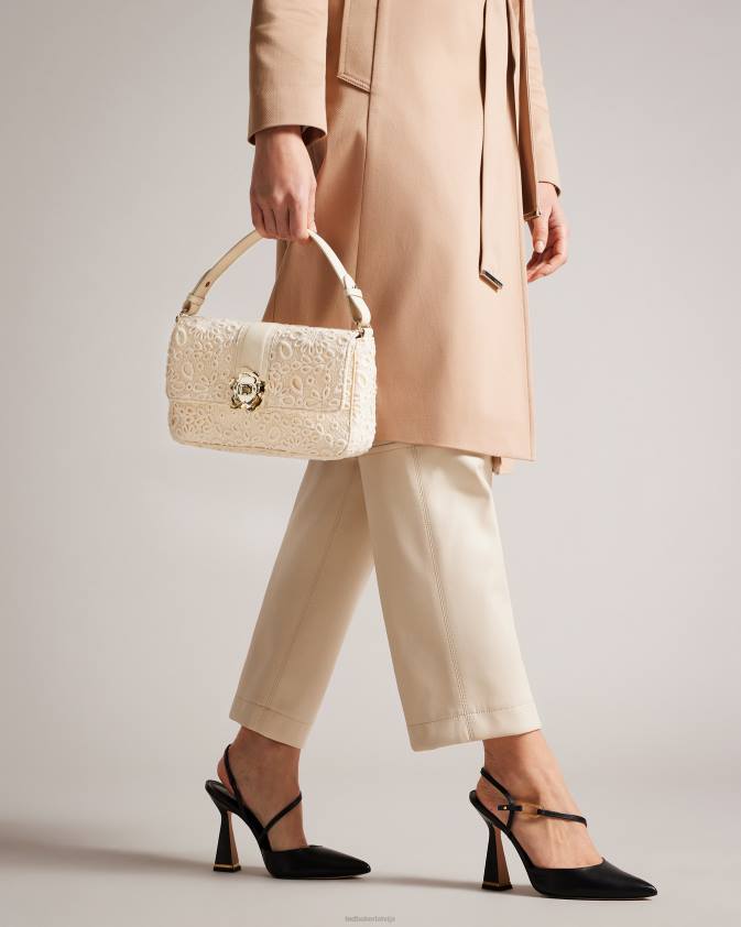 somas Ted Baker florasa magnolia mežģīņu plecu soma ziloņkauls sievietes 26TV696