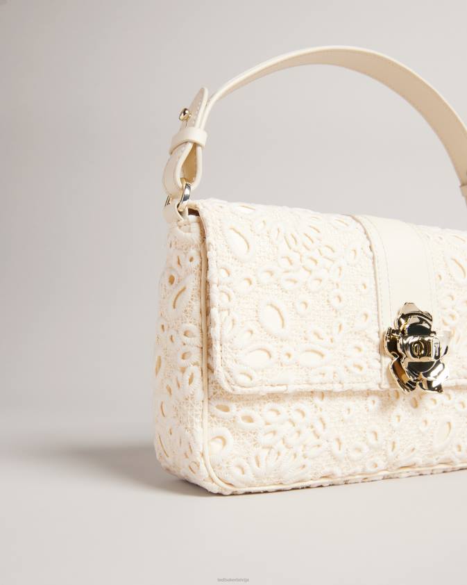 somas Ted Baker florasa magnolia mežģīņu plecu soma ziloņkauls sievietes 26TV696