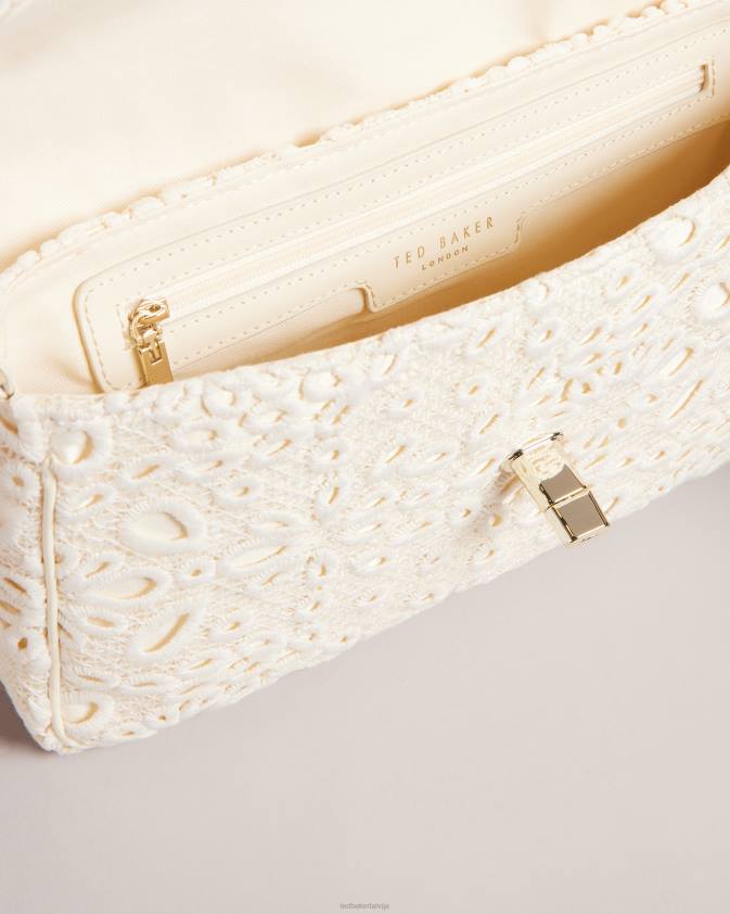 somas Ted Baker florasa magnolia mežģīņu plecu soma ziloņkauls sievietes 26TV696