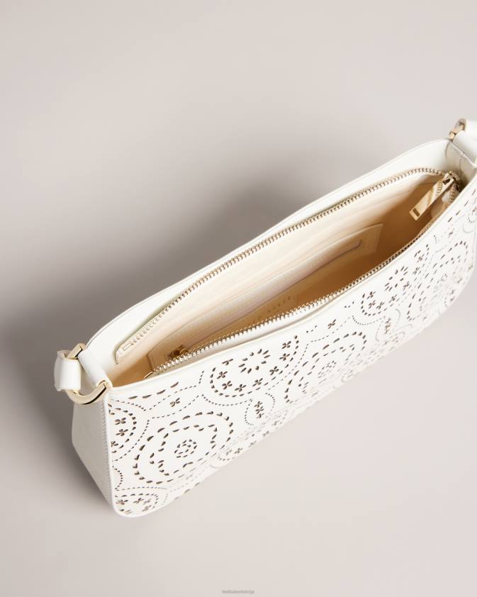 somas Ted Baker libily lāzera griezuma magnolijas plecu soma balts sievietes 26TV735