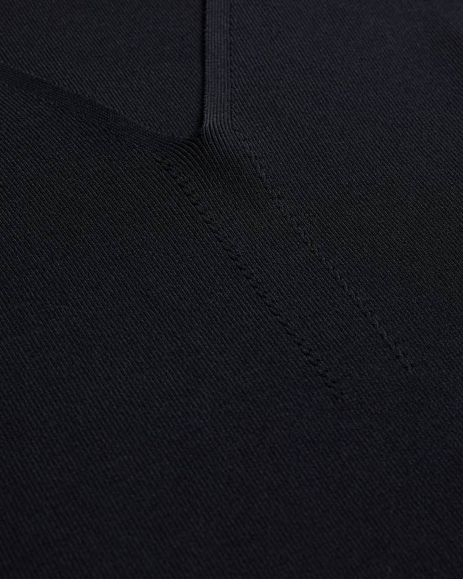 apģērbs Ted Baker cileste v kakla slim fit trikotāžas tops melns sievietes 26TV381