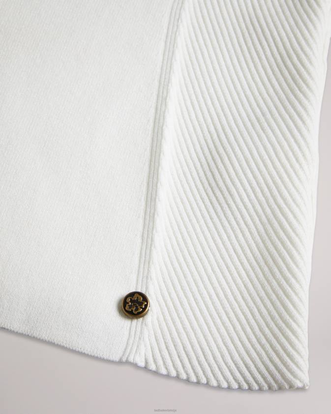 apģērbs Ted Baker daviner pieguļošs trikotāžas tops balts sievietes 26TV281